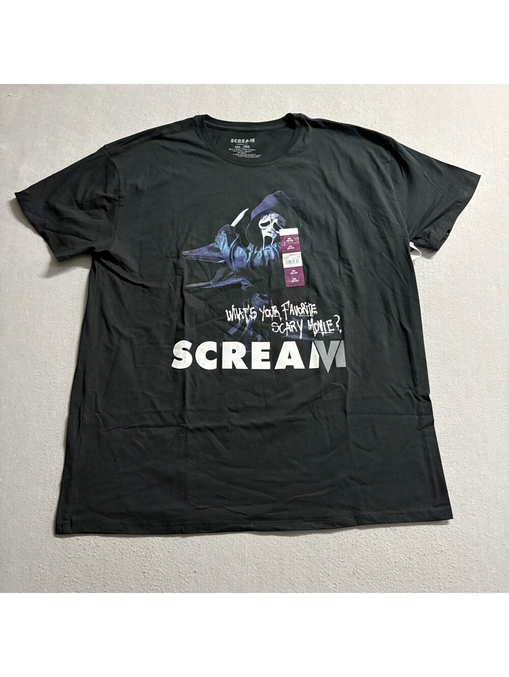 Scream Ghostface Scary Movie T-Shirt Mens 2XL Black Graphic Tee New